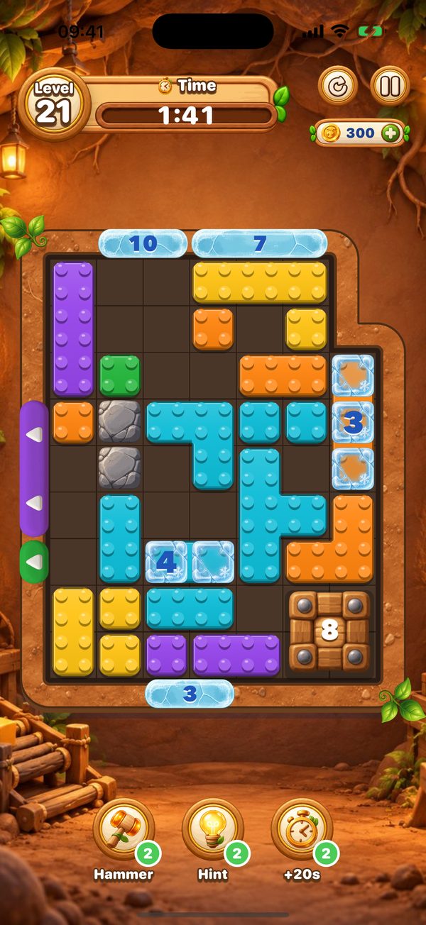 A Tiny Chambers block puzzle level